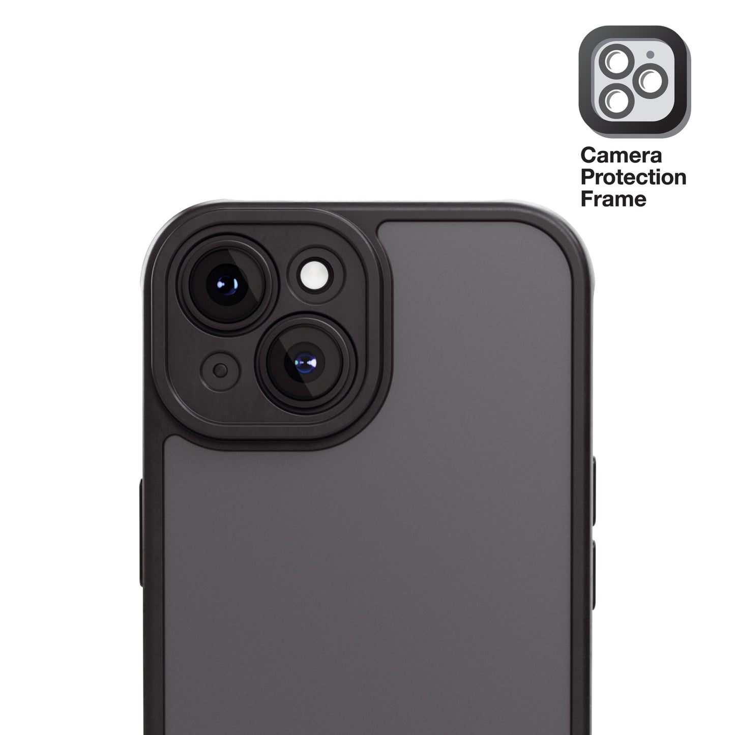 IPHONE 15 FROSTED CASE INTEGRATED CAMERA PROTECTION
