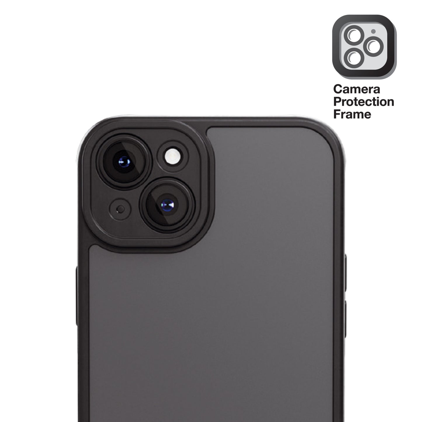 IPHONE 15 PLUS FROSTED CASE INTEGRATED CAMERA PROTECTION